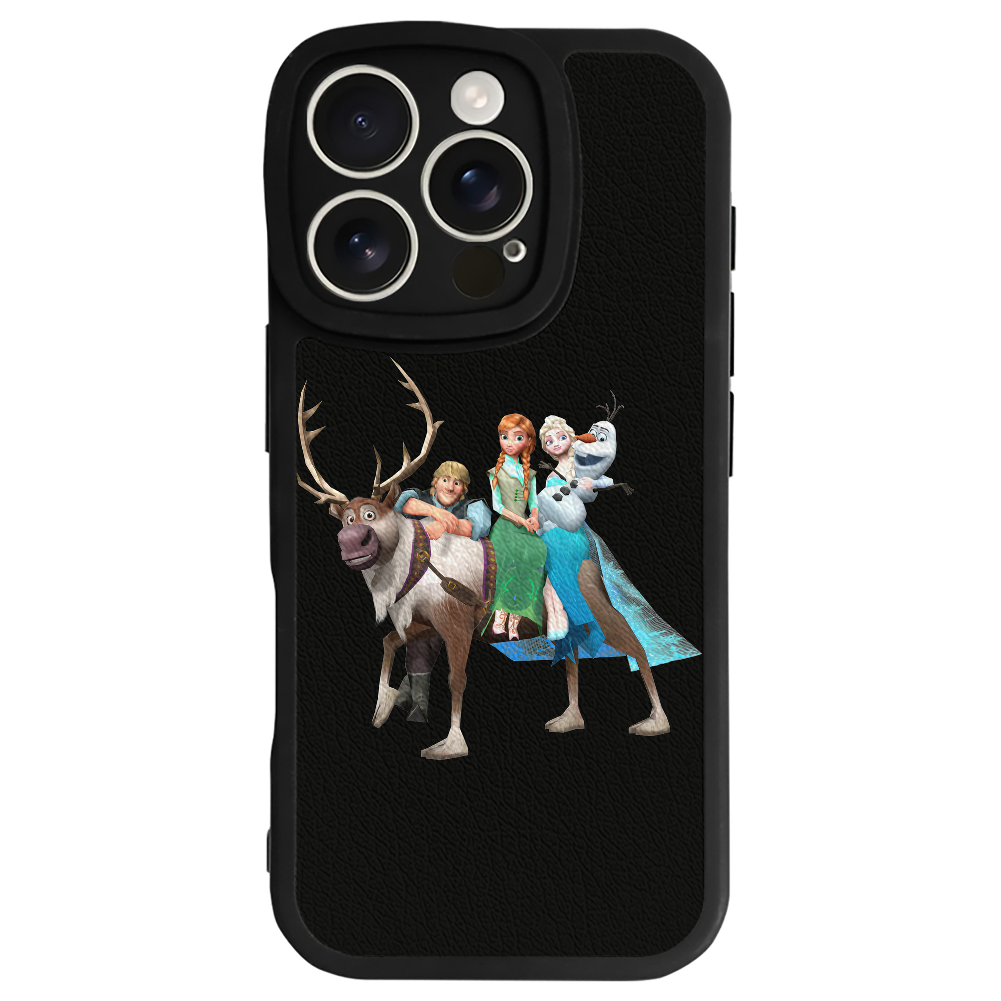 （画像用） アナと雪の女王 アンナ エルサ Frozen Anna Elsa 【iPhone 16シリーズ対応】シリコンスマホケース（レザー調） 材質：シリコン